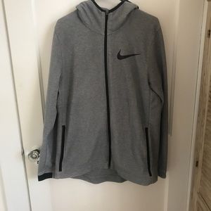Nike dri fit mens grey zip up